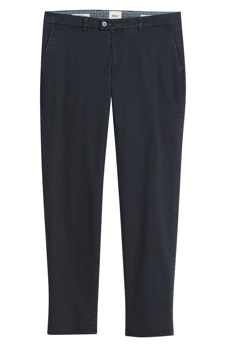 Brax Fabio Flat Front Cotton Blend Pants, Alternate, color, Navy