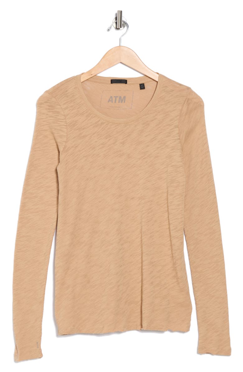 ATM Anthony Thomas Melillo Destroyed Wash Tee, Alternate, color, Camel