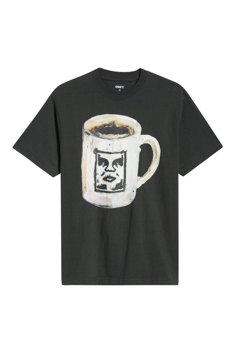 Coffee Cup Graphic T-Shirt, Alternate, color, VINTAGE BLACK