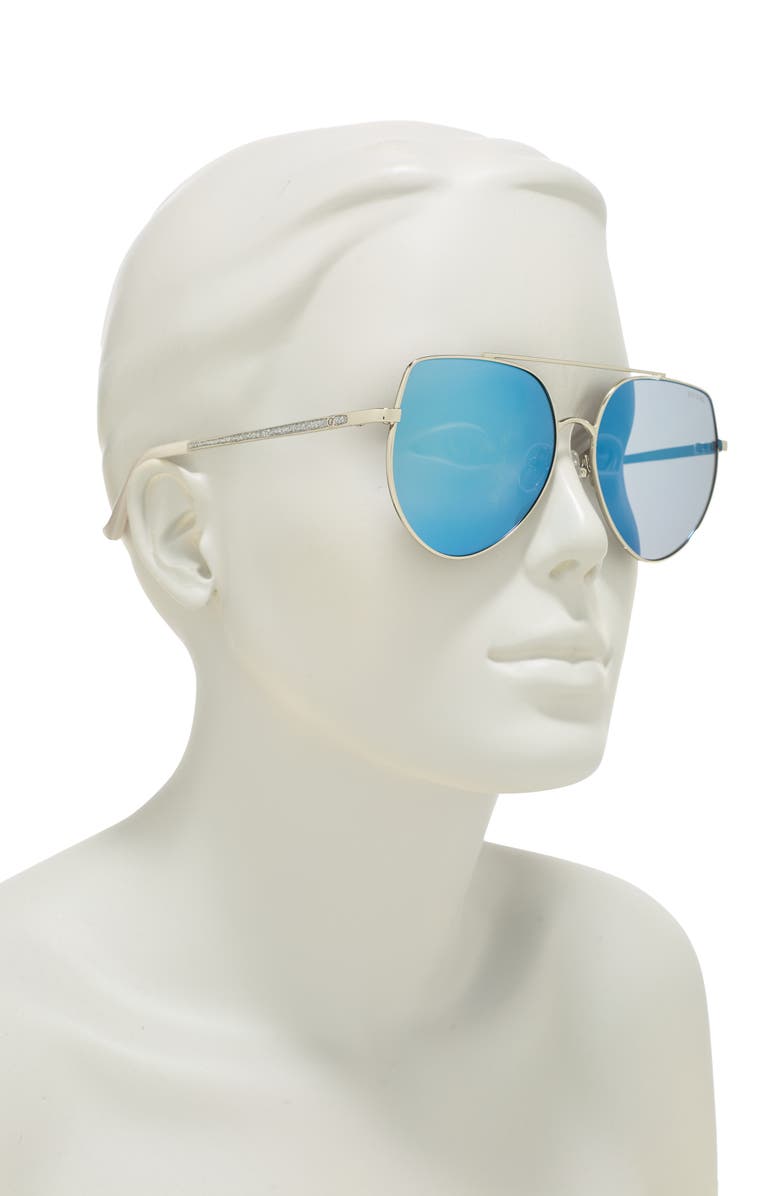 GUESS 58mm Metal Shield Sunglasses, Alternate, color, 