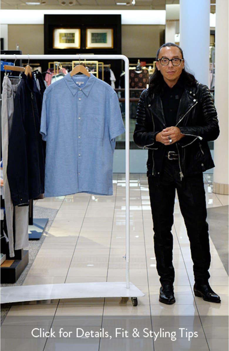 Short Sleeve Linen & Cotton Button-Up Shirt, sales video thumbnail