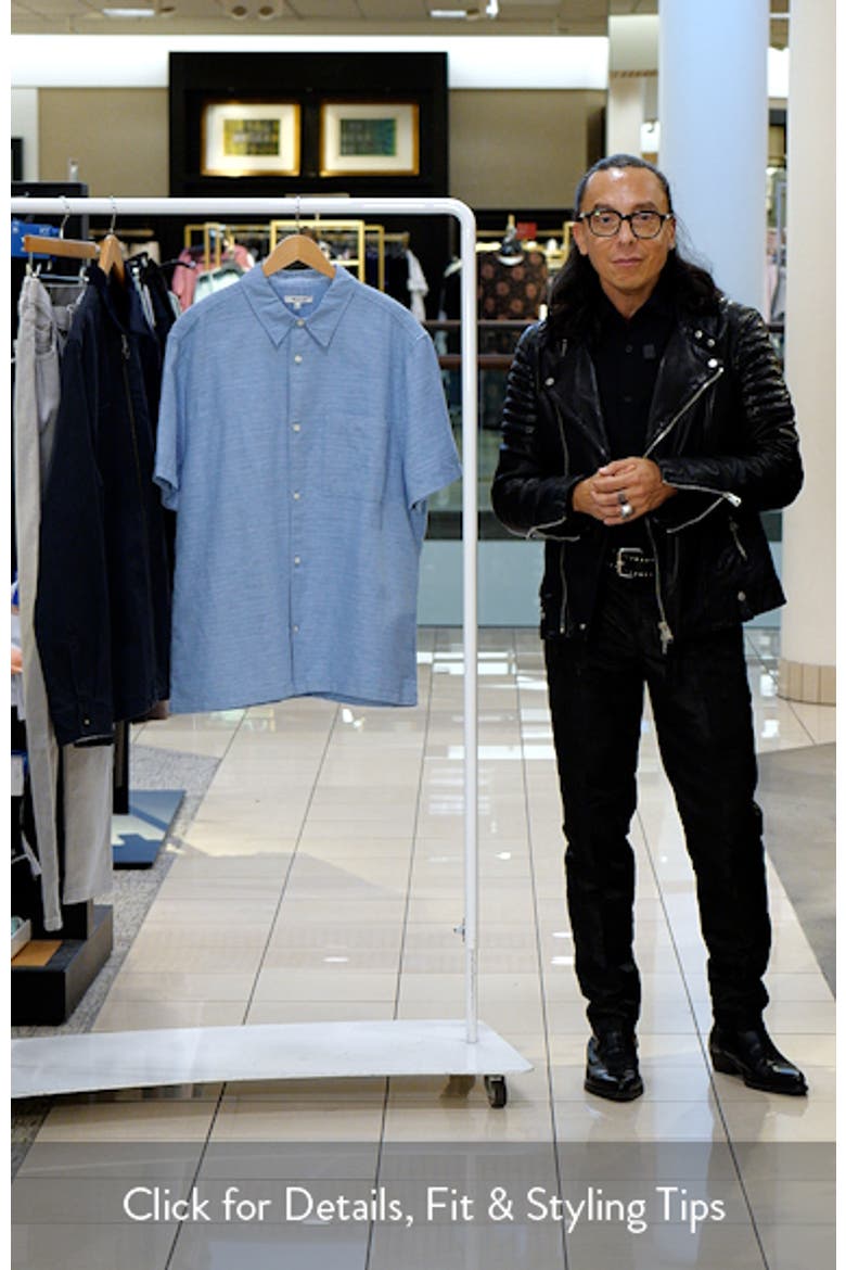 Short Sleeve Linen & Cotton Button-Up Shirt video
