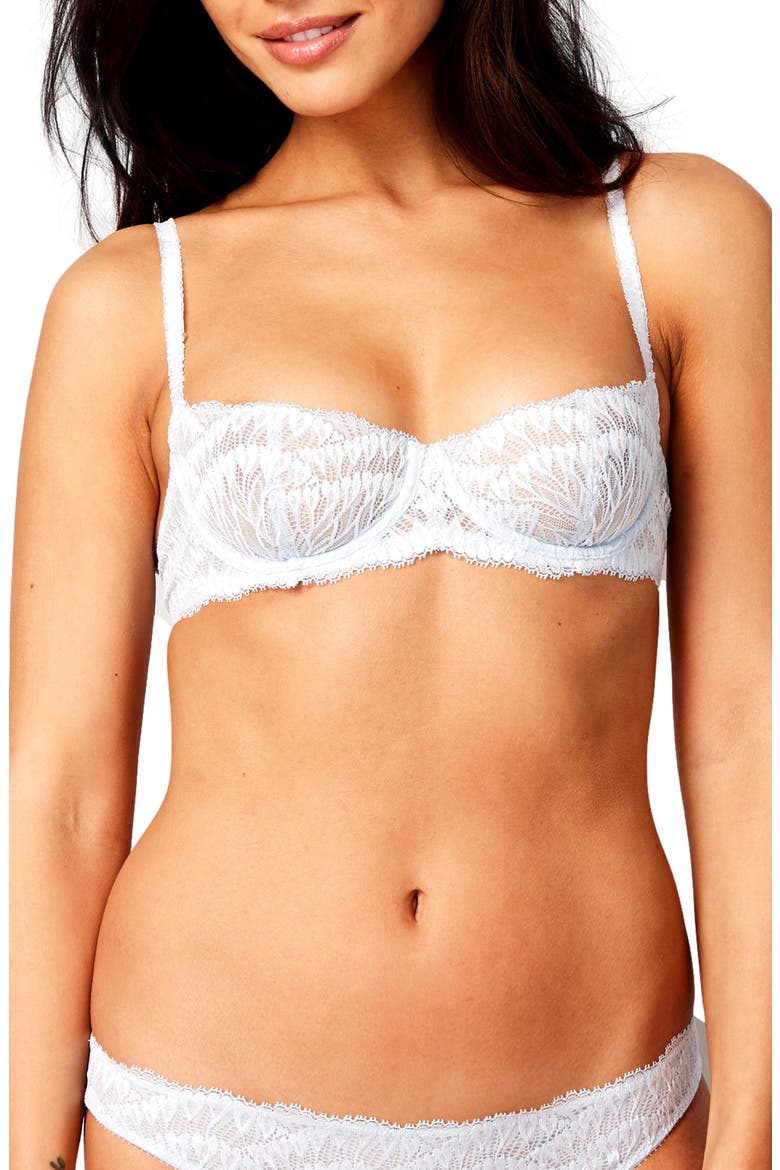 Loulou Lace Underwire Balconette Bra, Main, color, SKY