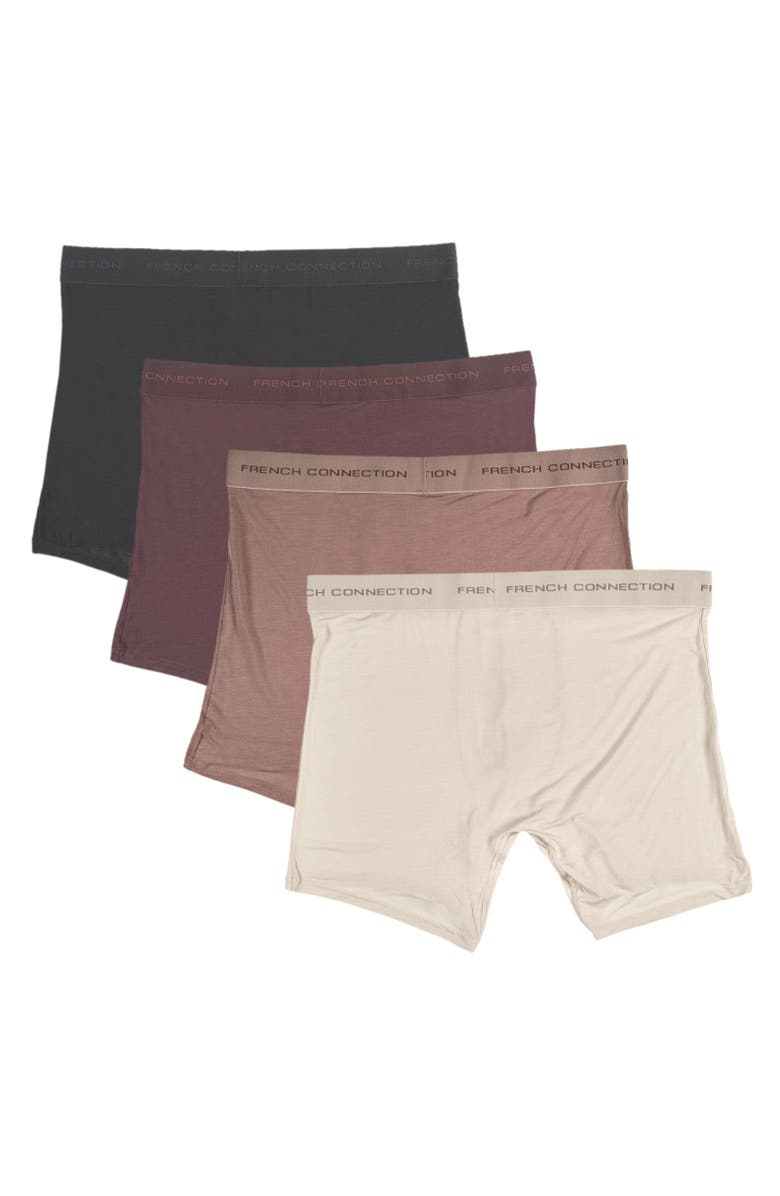 French Connection 4-Pack Modal Boxer Brief, Alternate, color, Nude Multi