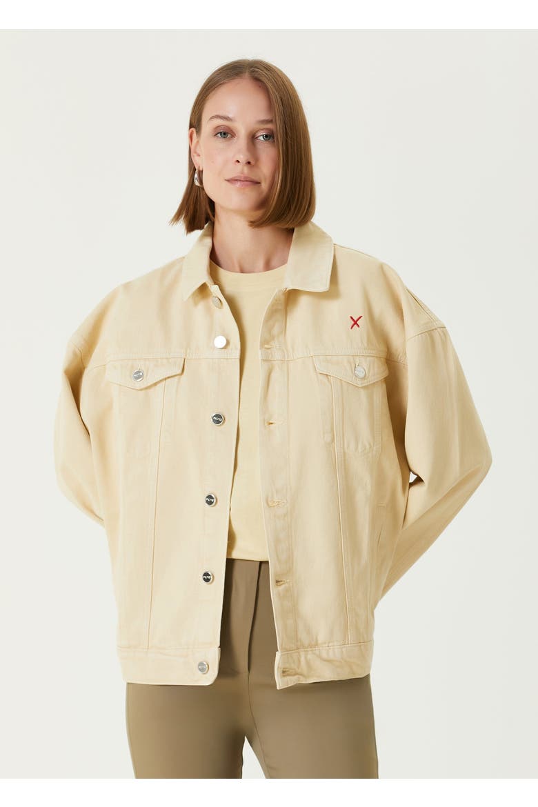Logo Denim Jacket, Alternate, color, blue
