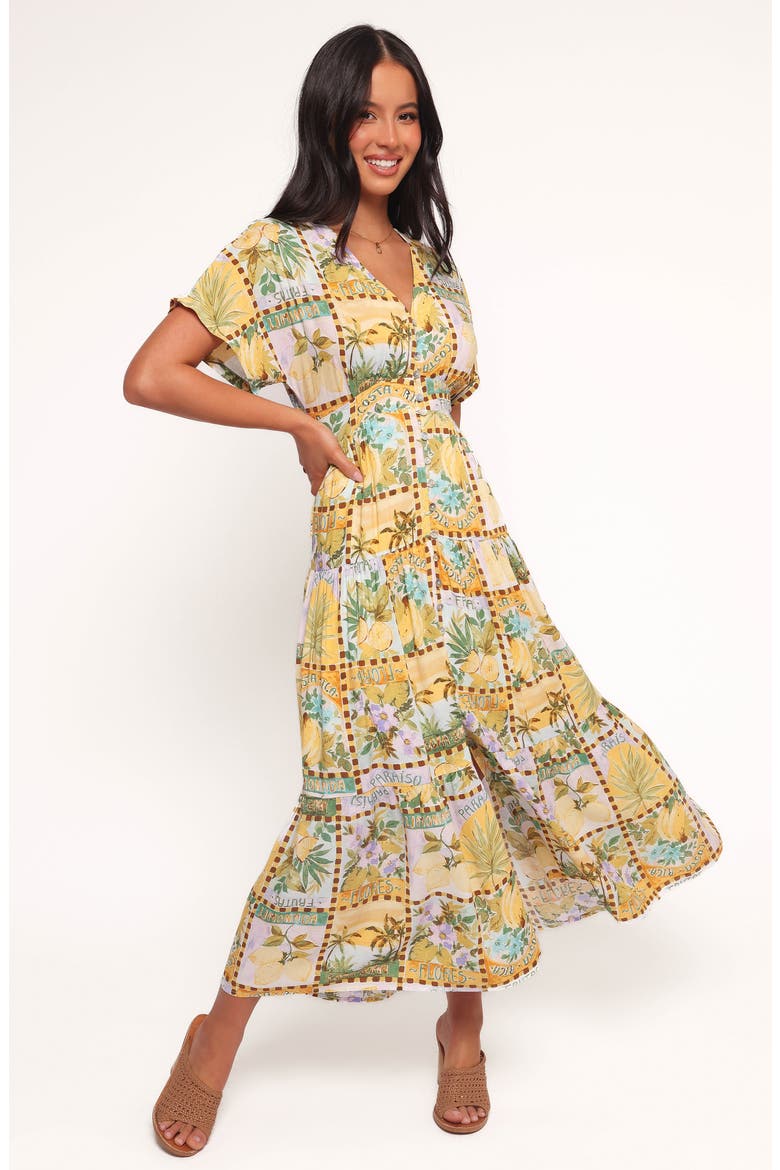 Sorrento Print Maxi Dress, Alternate, color, TROPICAL SUN