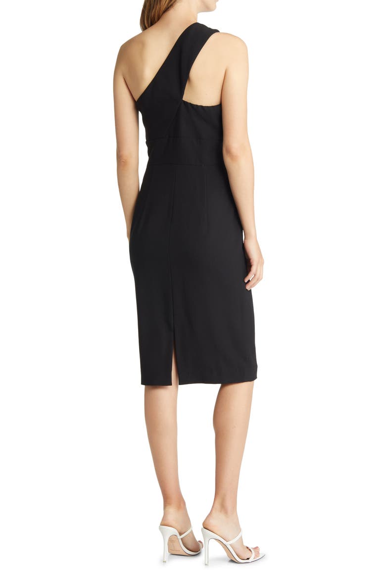 Honey One-Shoulder Sheath Dress, Alternate, color, BLACK