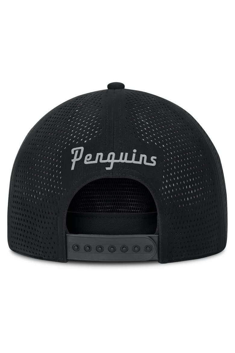 Men's Fanatics Black Pittsburgh Penguins Front Office Performance A-Frame Adjustable Hat, Alternate, color, Black