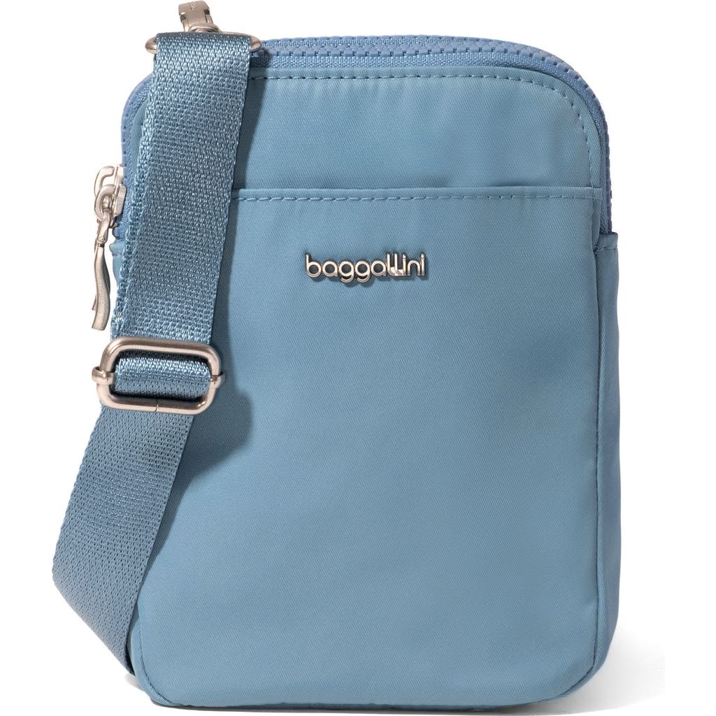 Baggallini Modern Take Two Rfid Crossbody Bag In Cornflower Twill