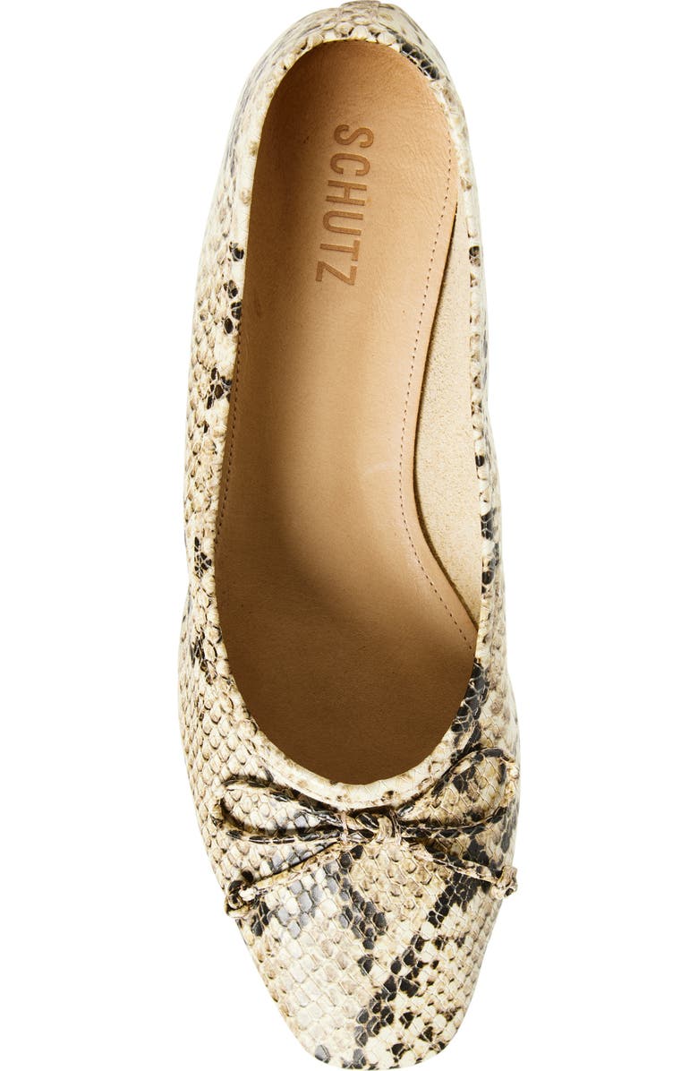 Schutz Arissa Snakeskin Embossed Ballet Flat, Alternate, color,