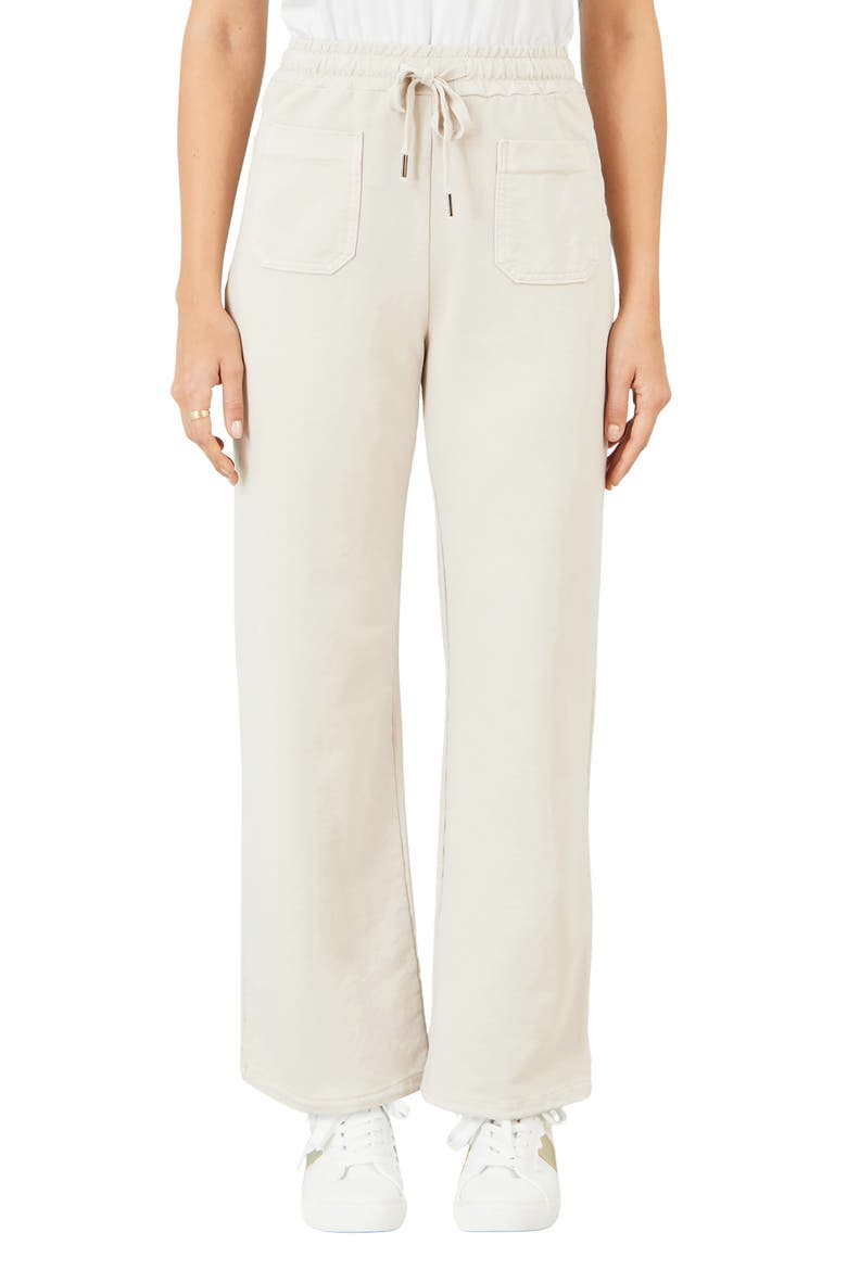 Relaxed Stretch Wide Leg Trousers, Main, color, Chalk