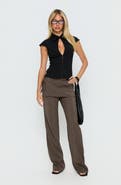 Princess Polly Yalanda Cutout Collared Top