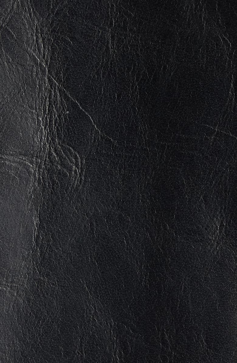 Balenciaga Lace-Up Leather Biker Jacket, Alternate, color, 1000 Black