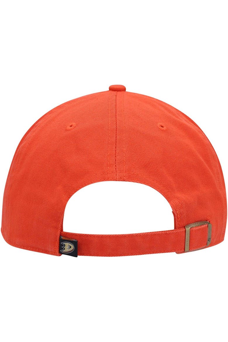 Men's '47 Orange Anaheim Ducks Clean Up Adjustable Hat, Alternate, color, Orange