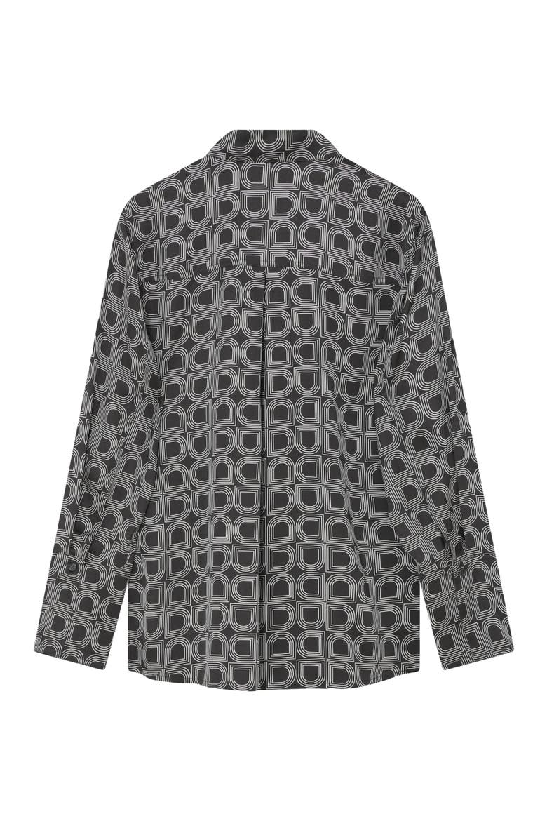 Plymo Printed Long Sleeve Shirt, Alternate, color, Black