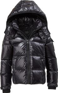 S13 Kids' Downhill Glossy Hooded Puffer Jacket