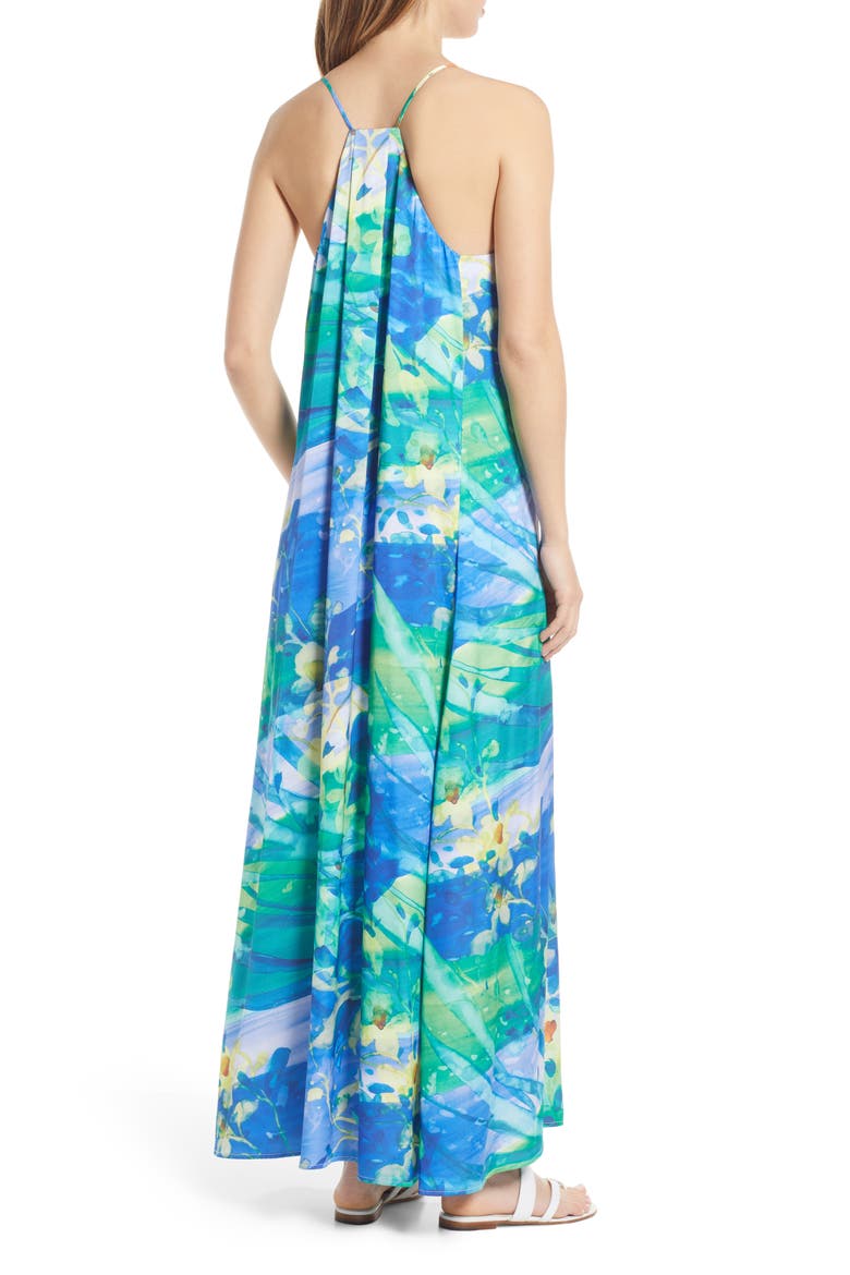 Retro Floral Maxi Dress, Alternate, color, RETRO FLORAL SWIRL