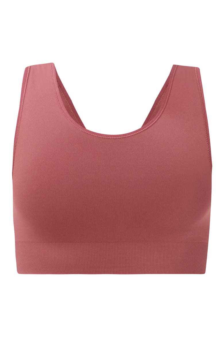 Stamina Medium Impact Seamless Sports Bra, Alternate, color, SIENNA PINK