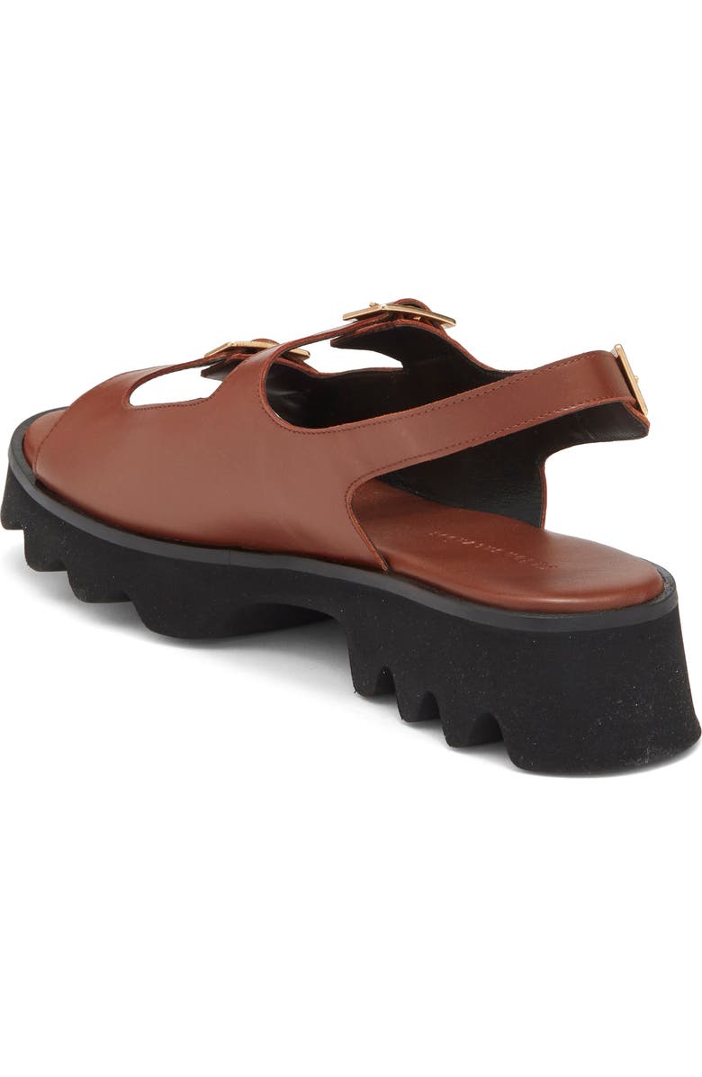 Freda Salvador Buckle Strap Sandal, Alternate, color, Chocolate Calf