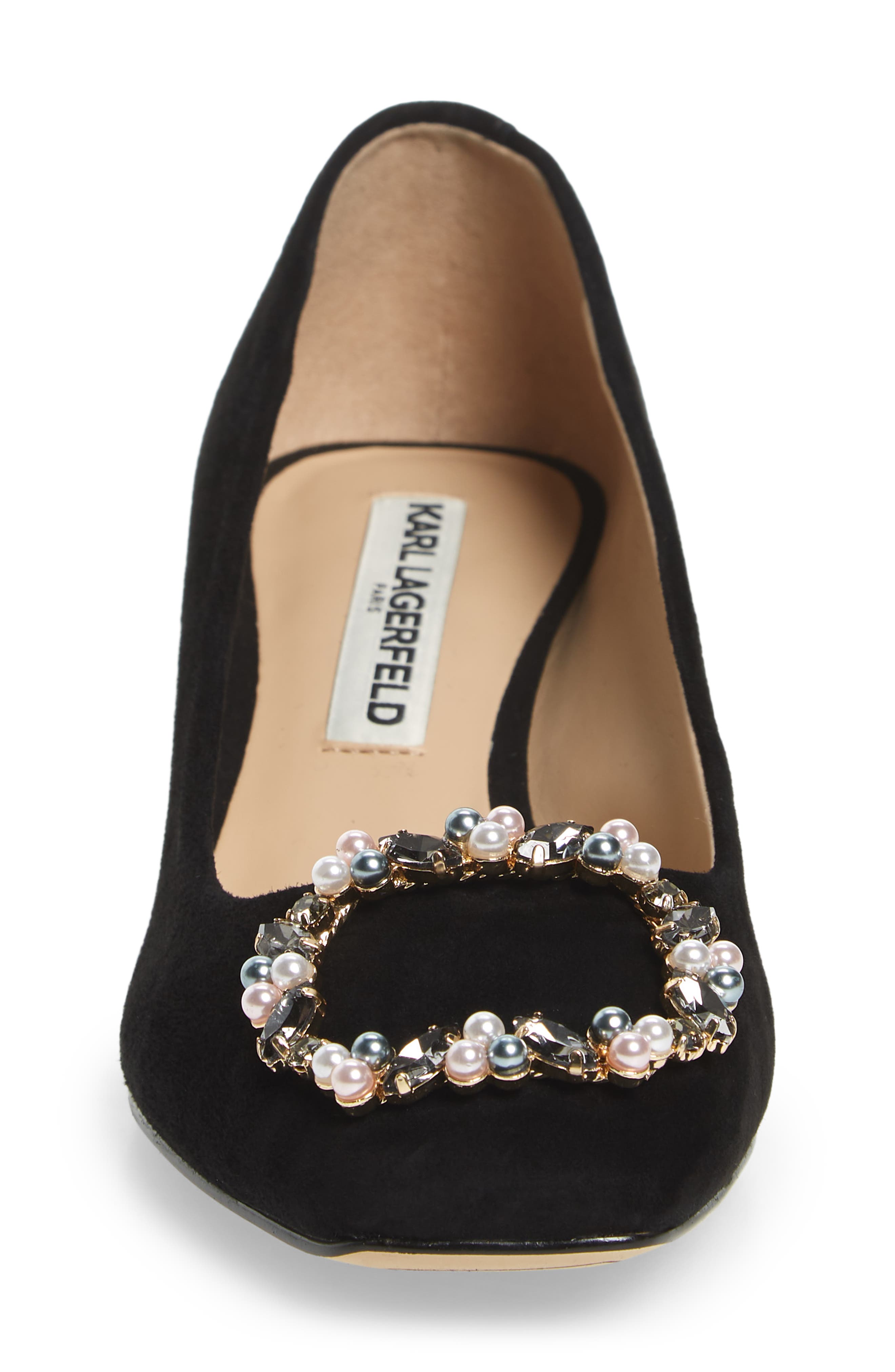 KARL LAGERFELD PARIS Hadley Embellished Pump, Alternate, color, 