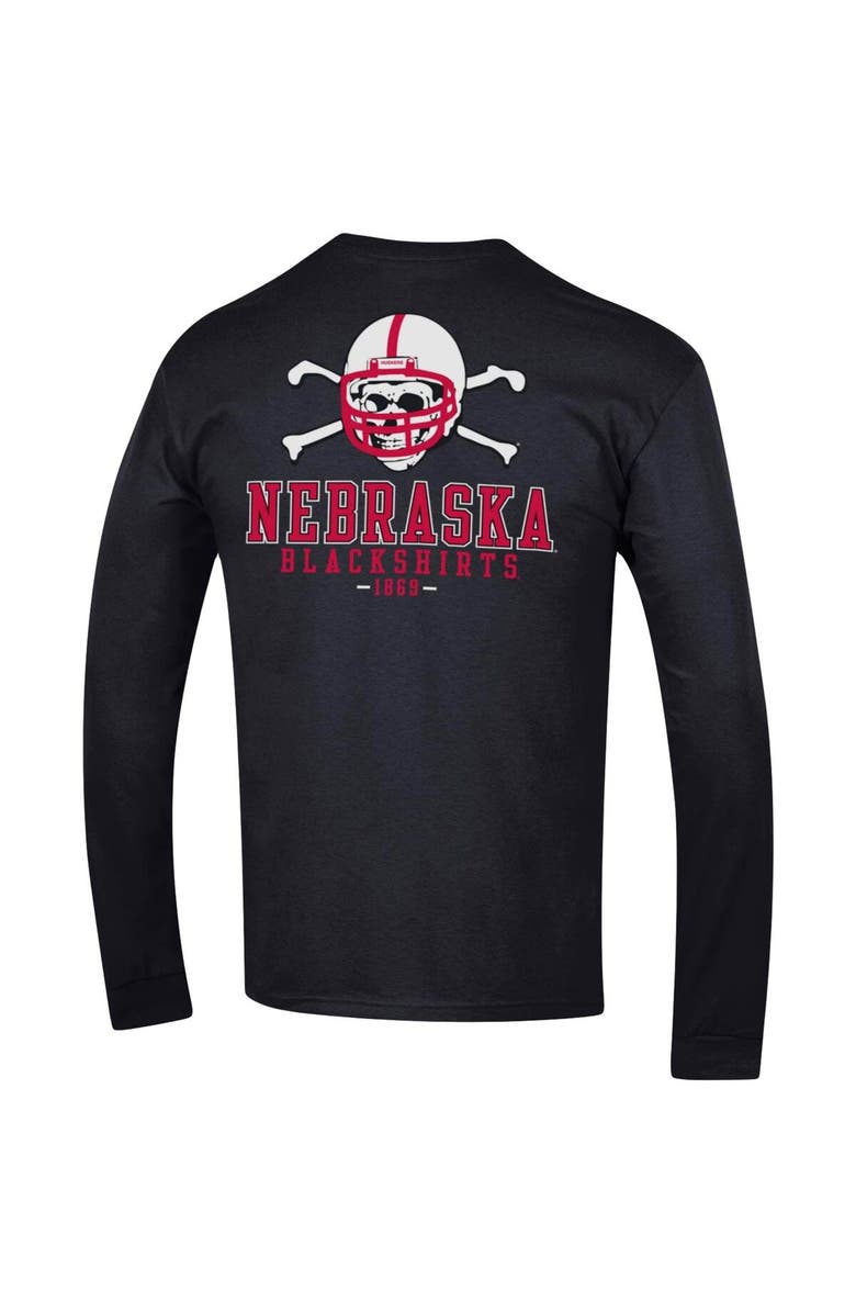 Champion Men's Champion Black Nebraska Huskers Team Stack Long Sleeve T-Shirt, Alternate, color, 
