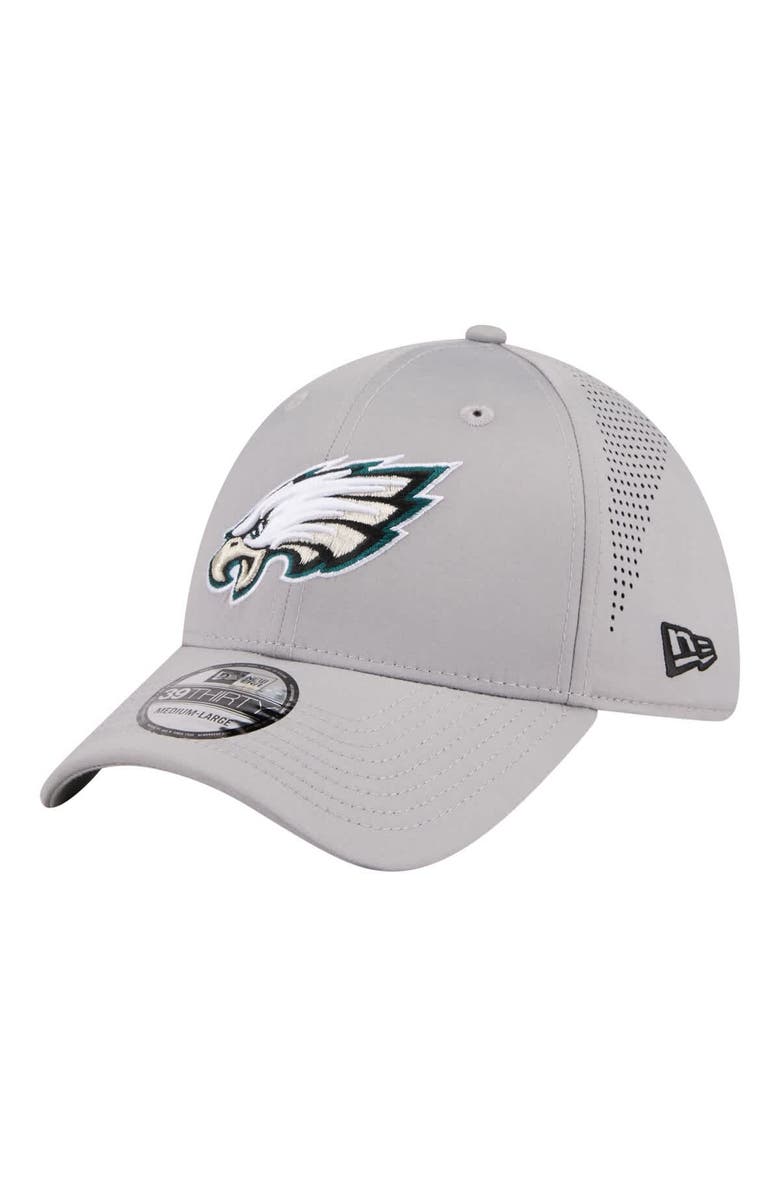 New Era Men's New Era  Gray Philadelphia Eagles Perforated 39THIRTY Flex Hat, Main, color, Gray