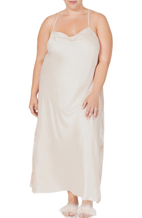 Darling Satin & Lace Nightgown (Plus Size)