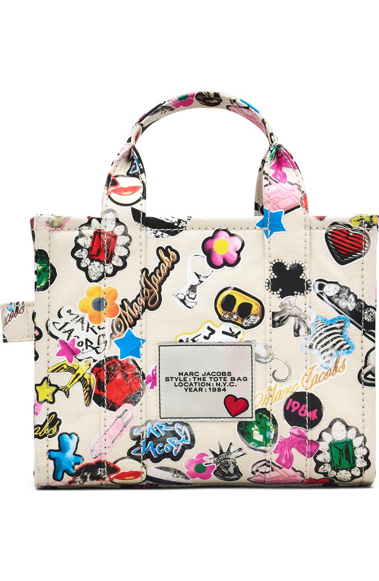 Marc Jacobs The Small Sticker Canvas Tote Bag, Alternate, color,