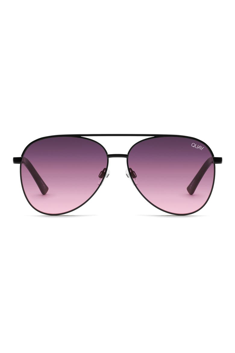 Australia Vivienne 64mm Aviator Sunglasses, Main, color, BLACK PURPLE
