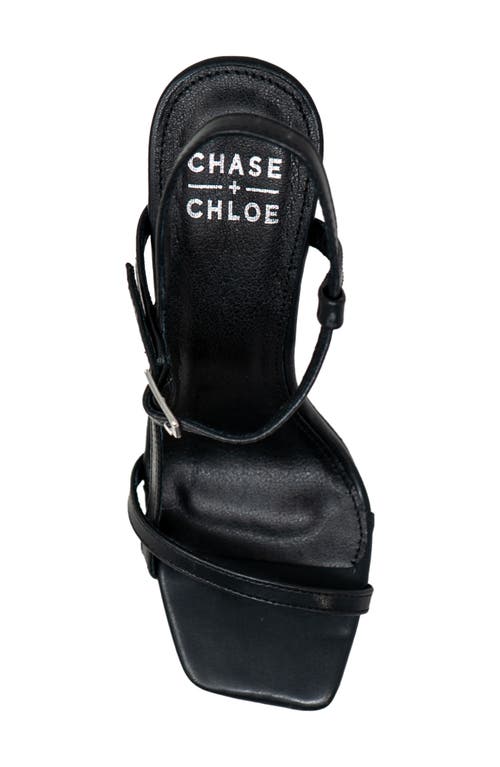 Chase & Chloe Chase And Chloe Emile Wedge Heel In Black Pu