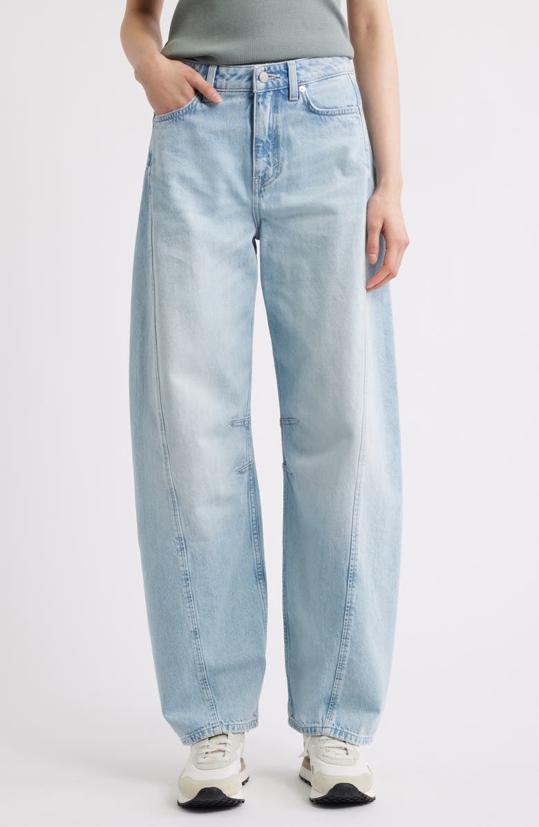 BOSS Orange High Waist Balloon Leg Jeans, Main, color, 