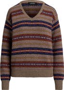Lauren Ralph Lauren Fair Isle Cotton & Linen Sweater