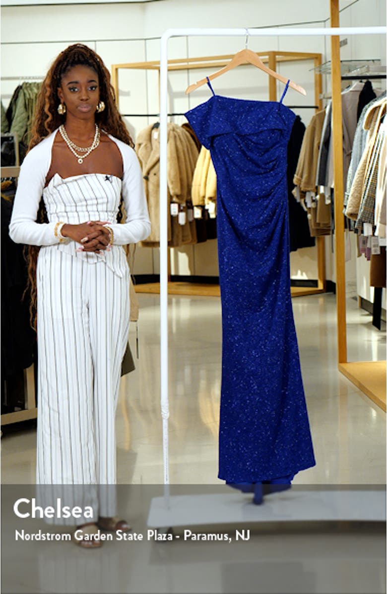 Metallic Off the Shoulder Gown, sales video thumbnail