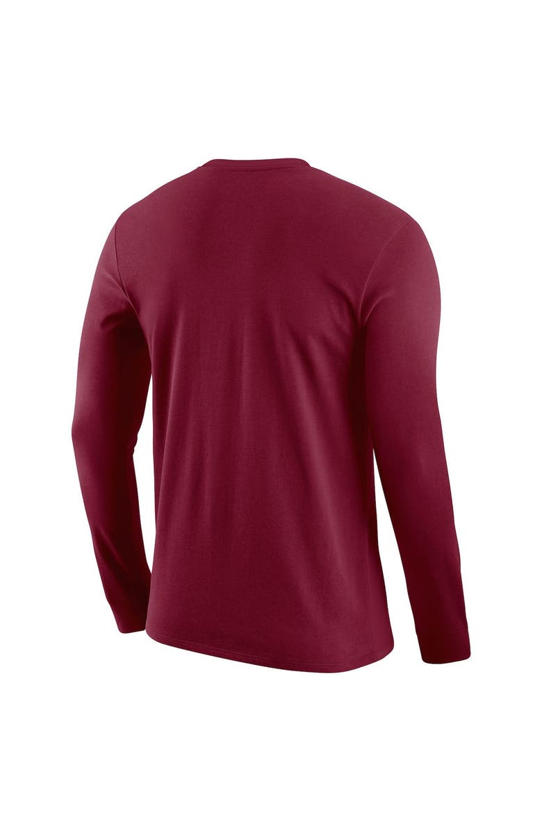 Nike Men's Nike Crimson Oklahoma Sooners Team Lockup 2-Hit Long Sleeve T-Shirt, Alternate, color, 