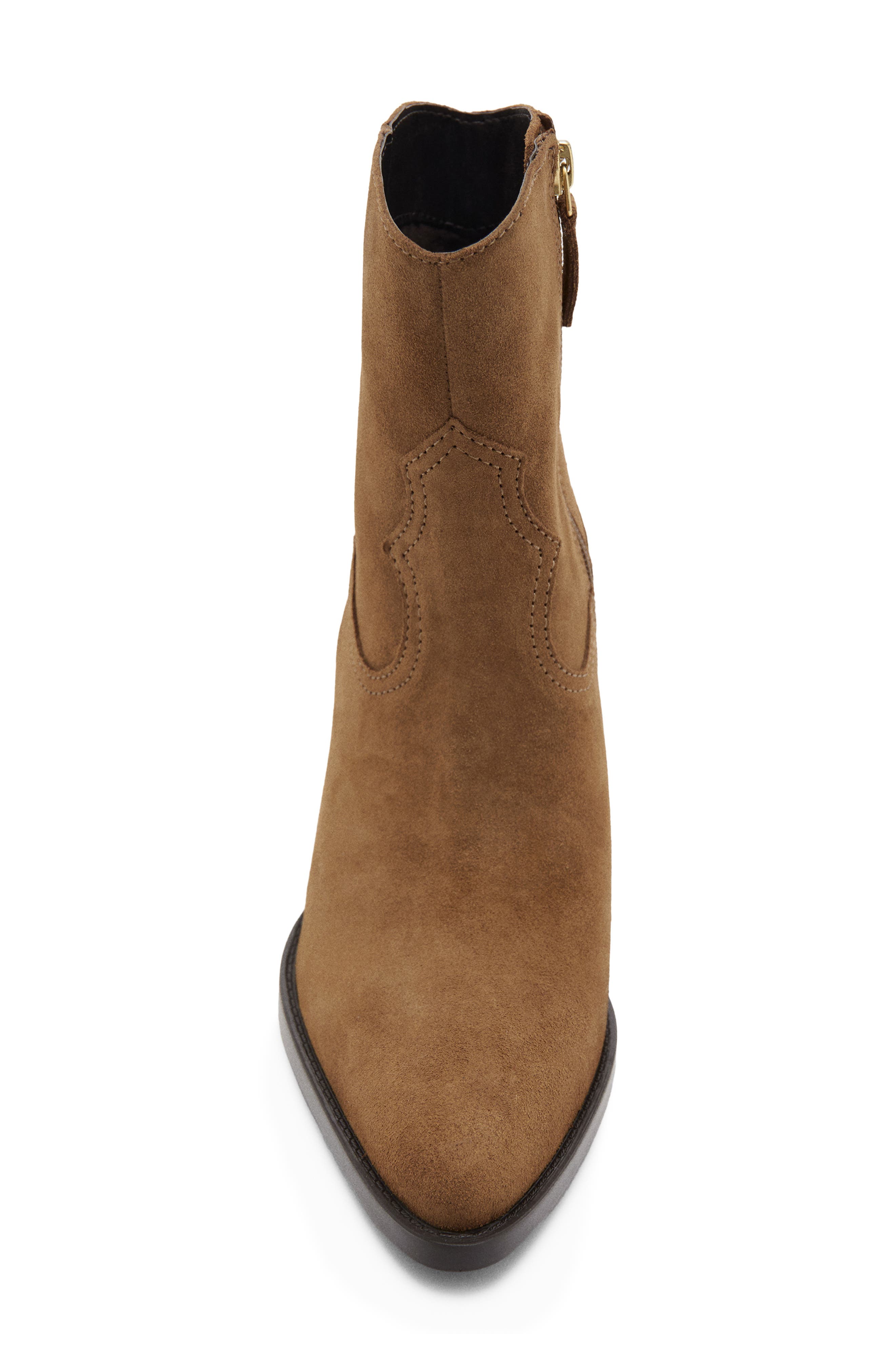 Isabela Leather Bootie, Alternate, color, TOBACCO BROWN