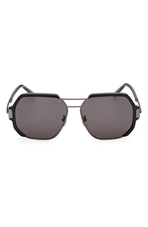 59mm Geometric Sunglasses