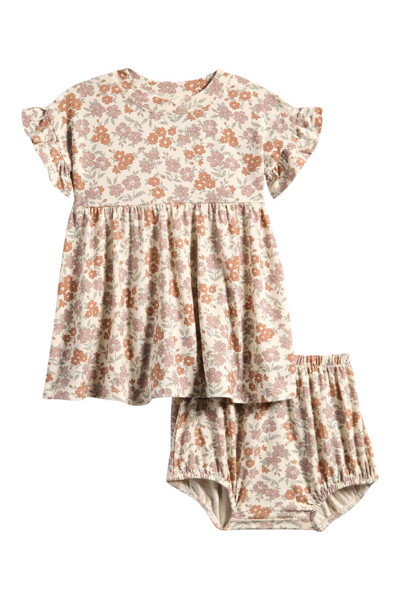 Ditsy Floral Babydoll Dress & Bloomers Set, Main, color, WILDFLOWER