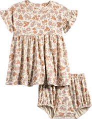 Rylee + Cru Ditsy Floral Babydoll Dress & Bloomers Set