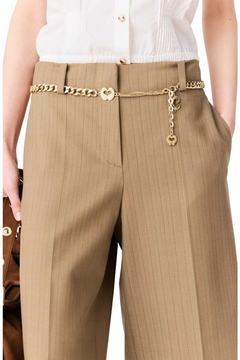 Tailored pleated Bermuda shorts, Alternate, color, Beige