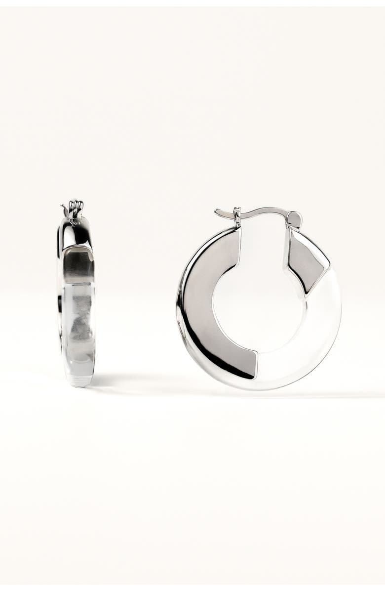 Zynnia Collective Split Hoops, Main, color, Silver