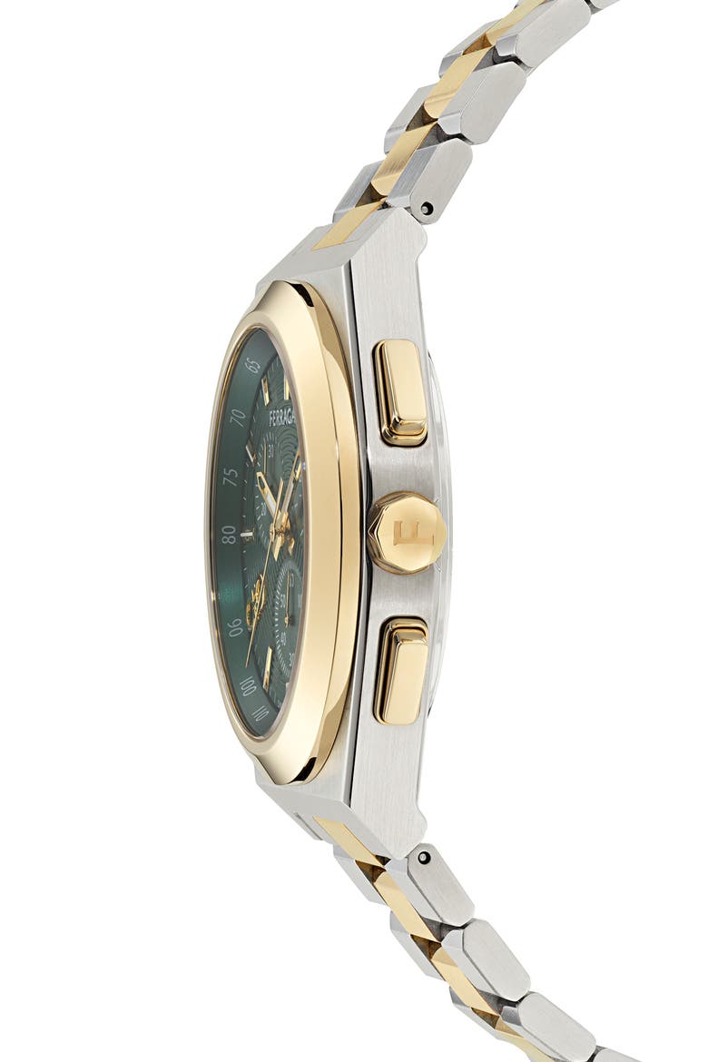 Vega Upper East Two-Tone Bracelet Chronograph Watch, 42mm, Alternate, color, TWO TONE