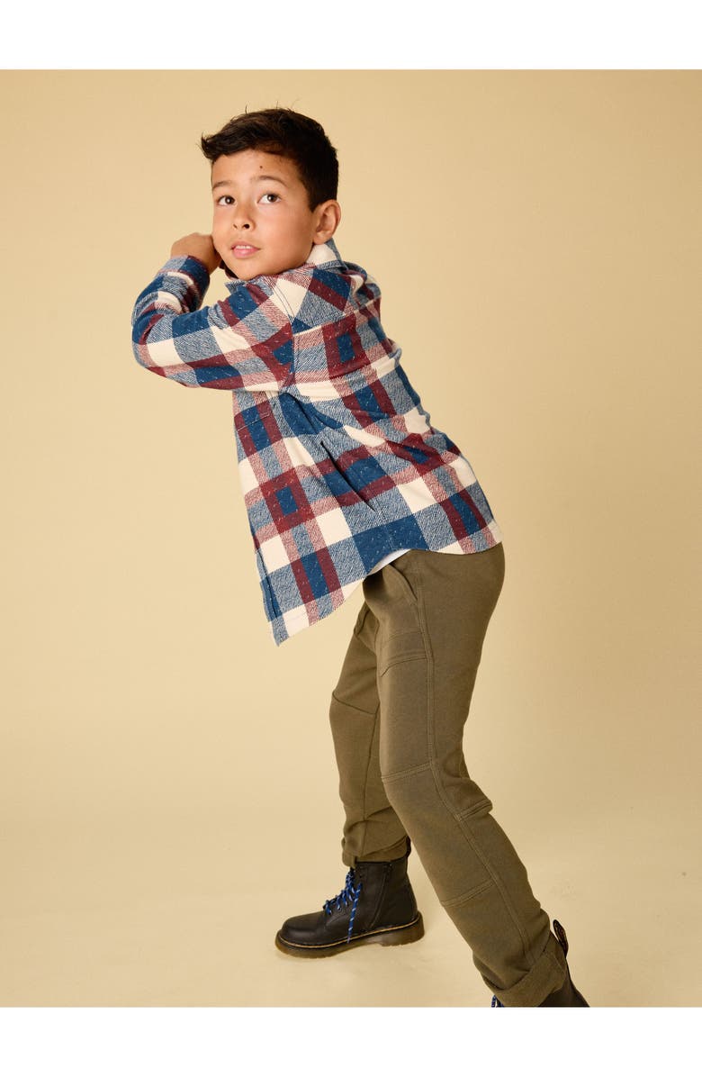 Tea Collection Knit Shacket, Alternate, color, Cappadocia Plaid