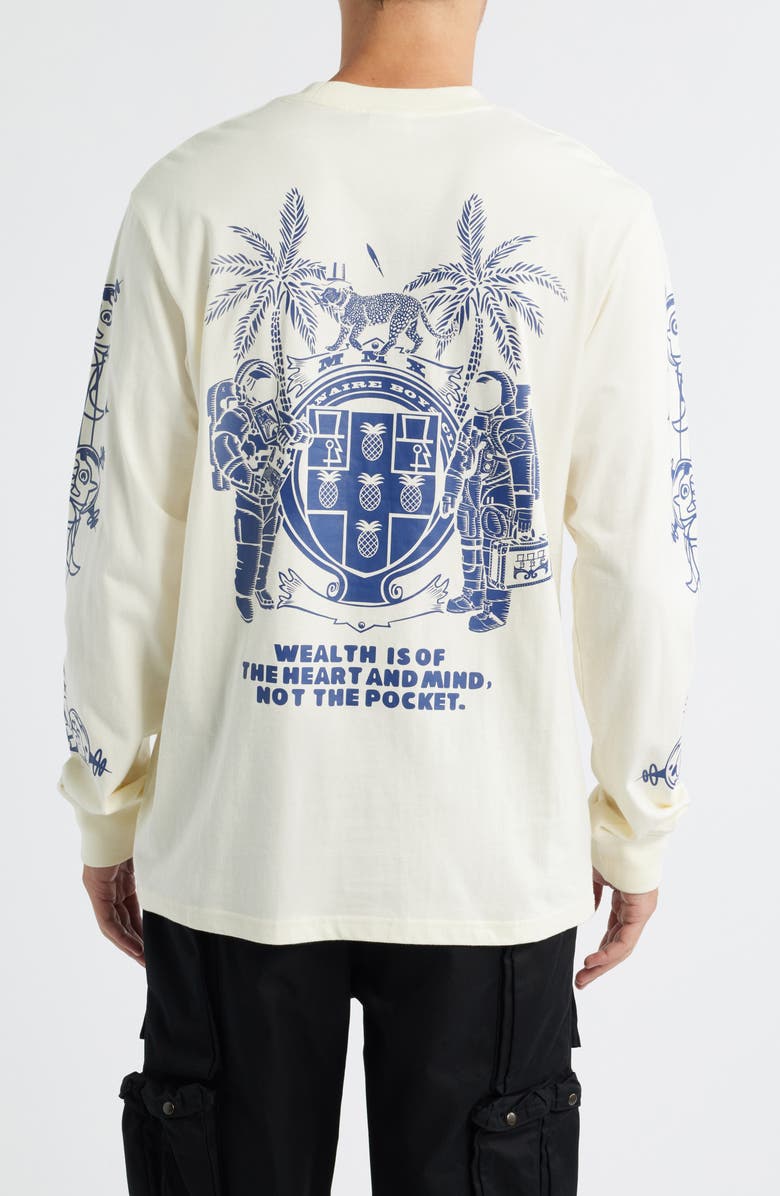 Billionaire Boys Club BB Gravity Astronaut Long Sleeve Graphic T-Shirt, Alternate, color, Winter White