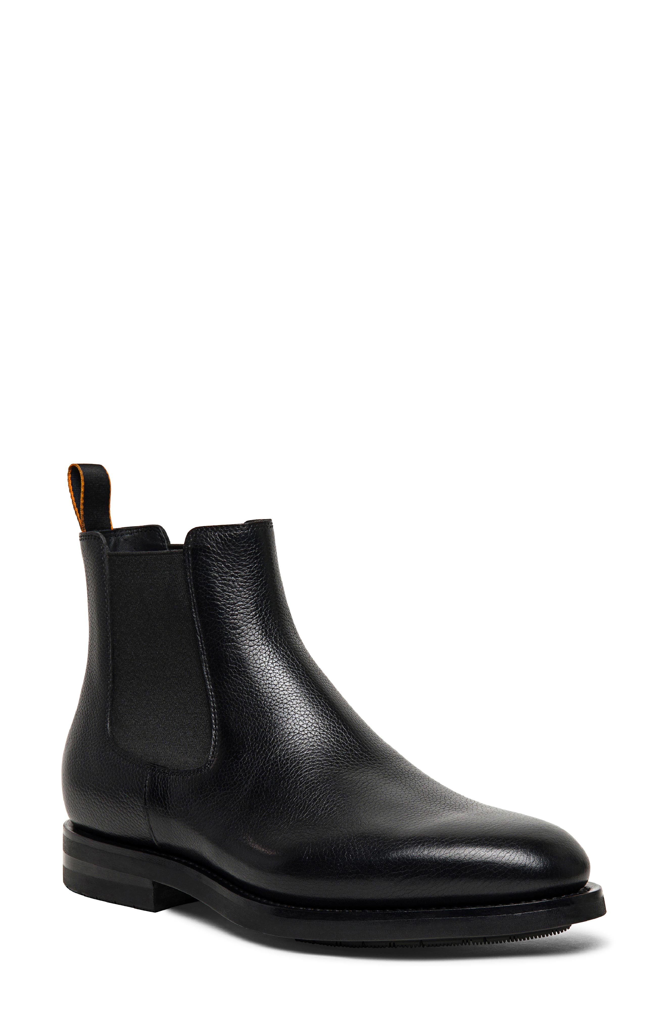 Santoni Enver Chelsea Boot, Main, color, Black