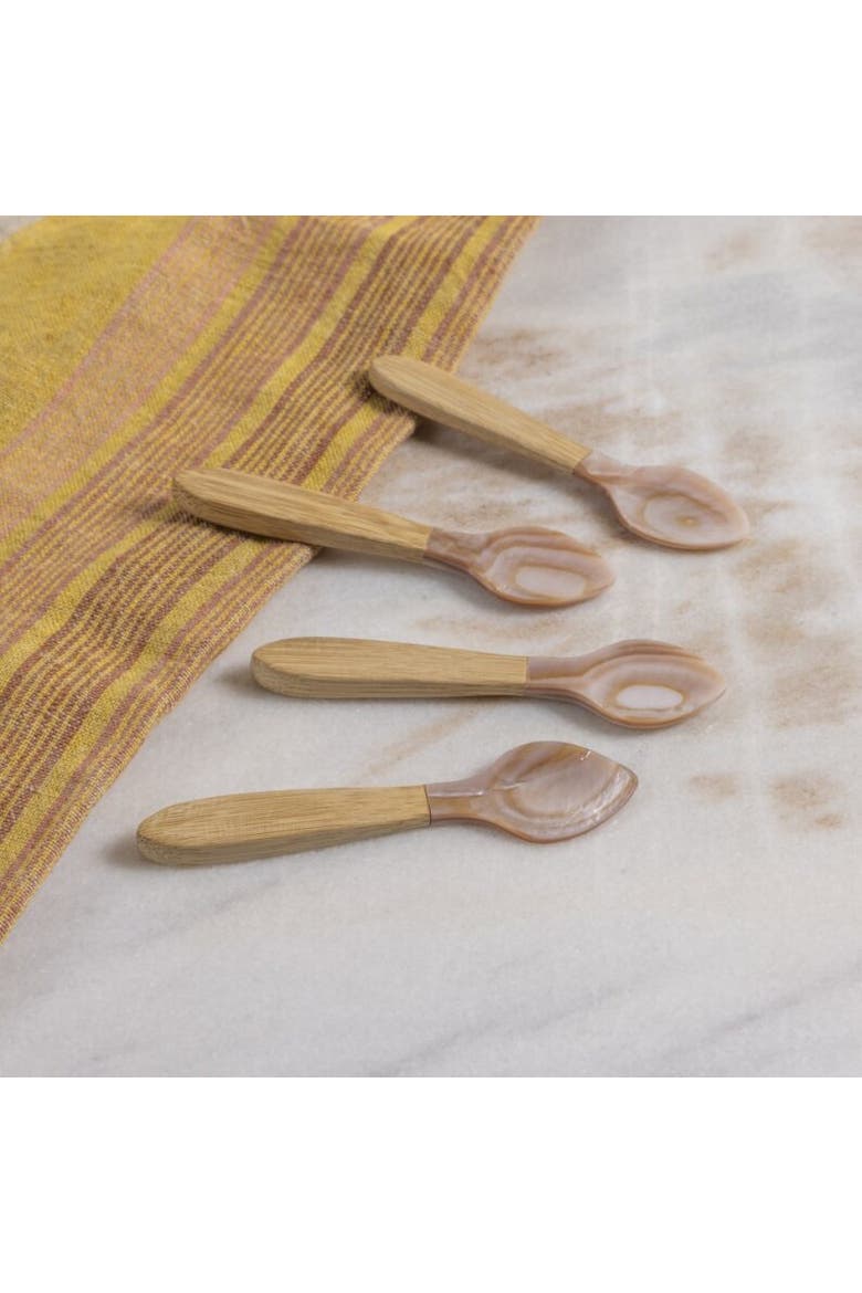 Serin Shell Spoons - Set of 4, Alternate, color, Beige