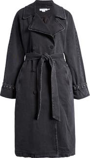 Good American Uniform Denim Trench Coat
