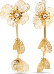 EYE CANDY LOS ANGELES Daniella Mesh Flower Statement Drop Earrings