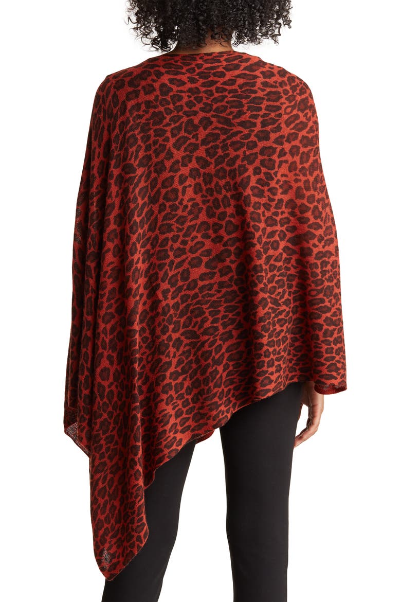 Animalier Poncho, Alternate, color, CINNAMON