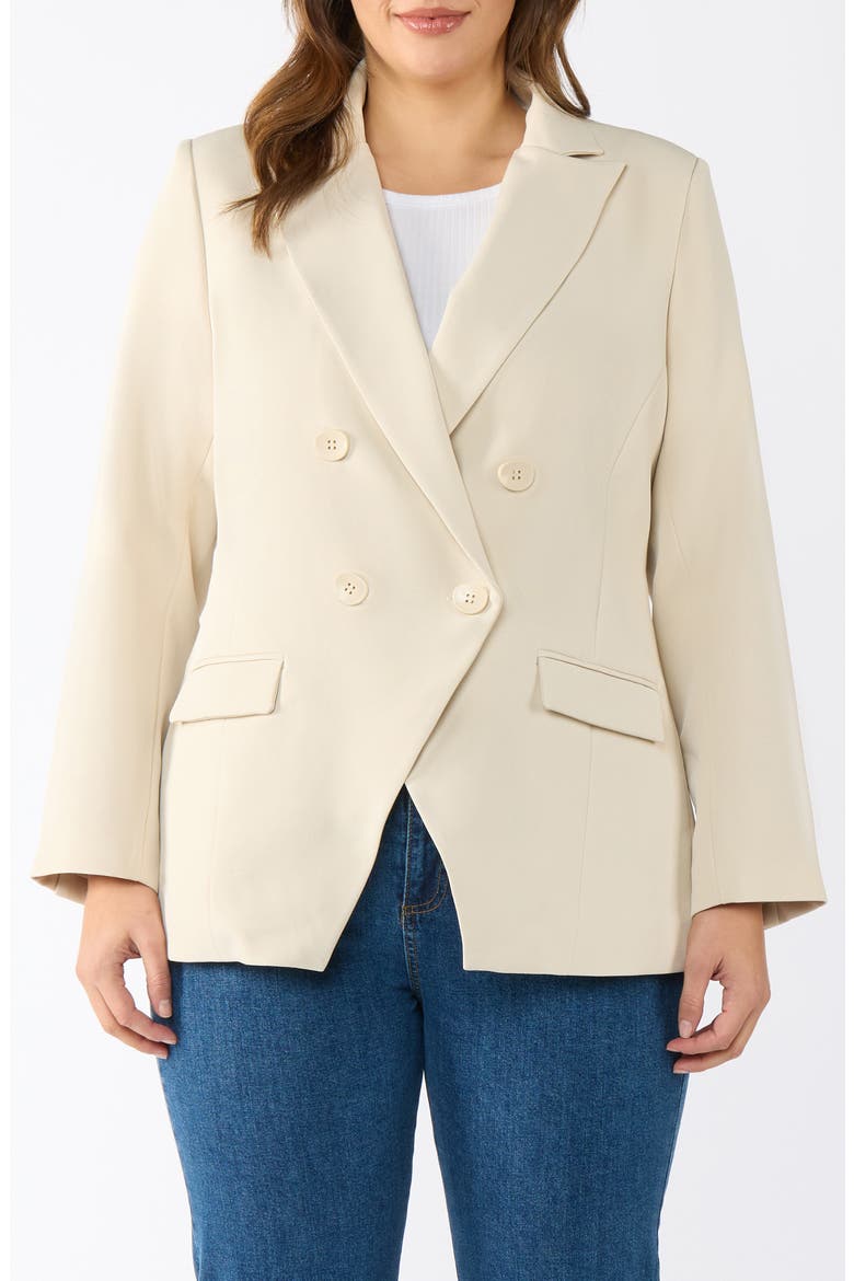 Sophie Double Breasted Jacket, Alternate, color, BEIGE