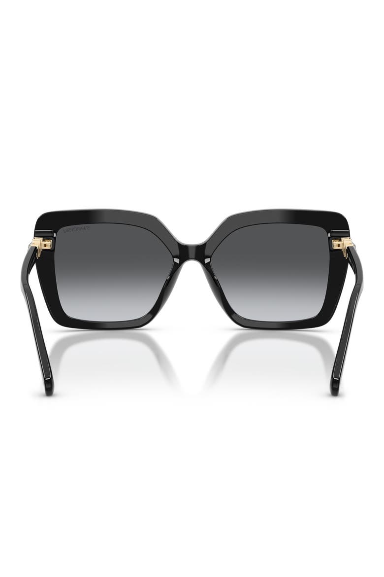 57mm Polarized Butterfly Sunglasses, Alternate, color, BLACK / GRADIENT GREY POLAR